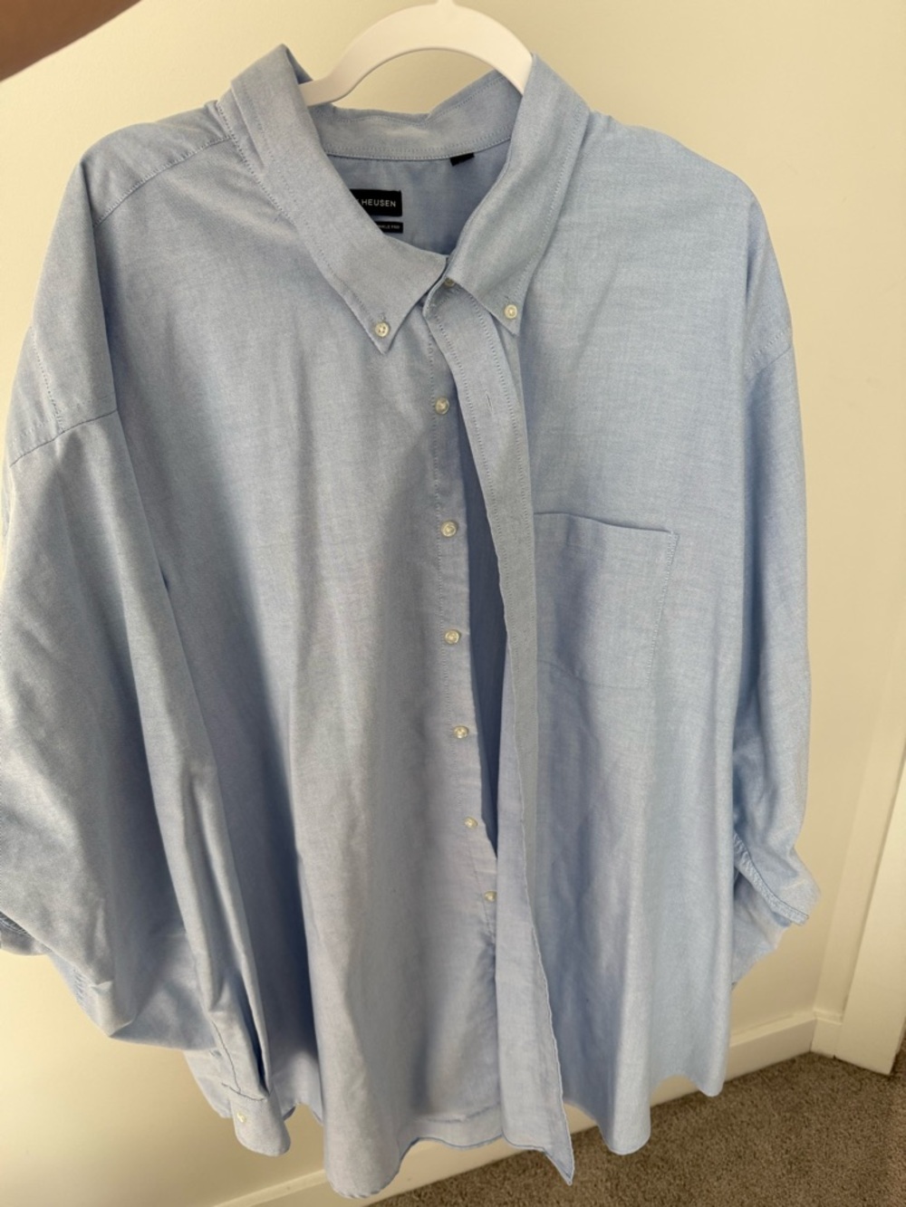 Van Heusen Men's Light Blue Button-Down Oxford Shirt